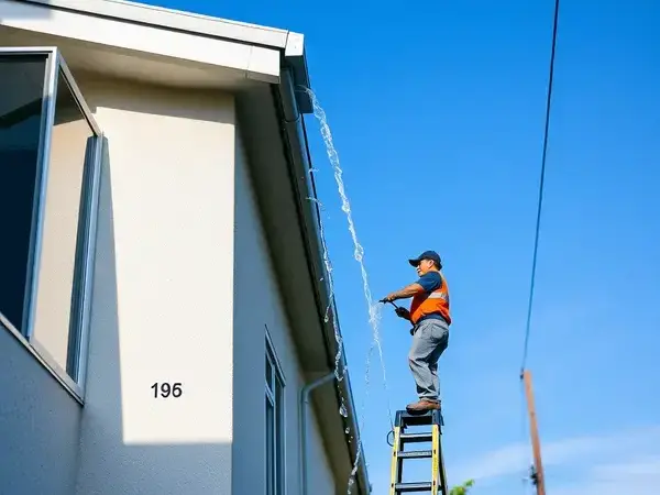 雨水管の補修作業